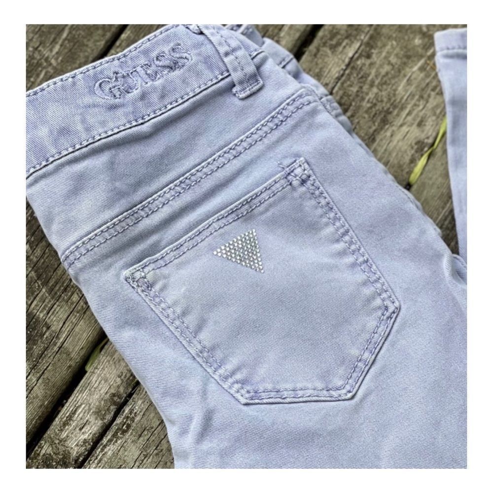 Guess Lilac Jeans Foxy Skinny Low Rise Bedazzled Sz 10 Youth